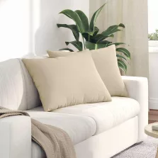 vidaXL Kanapé párnák 2 pcs Krém 70 x 50 cm szövet