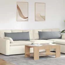   vidaXL Kanapé párnák 2 pcs Világosszürke 120 x 40 cm szövet