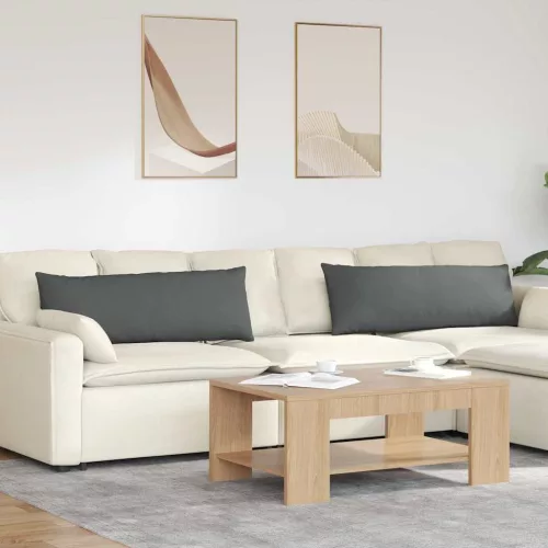 vidaXL Kanapé párnák 2 pcs Sötétszürke 120 x 40 cm szövet