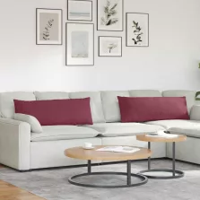 vidaXL Kanapé párnák 2 pcs Bordó 120 x 40 cm szövet