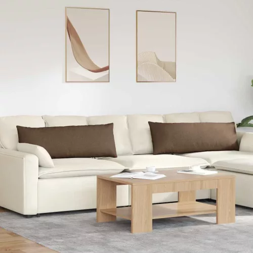vidaXL Kanapé párnák 2 pcs Barna 120 x 40 cm szövet