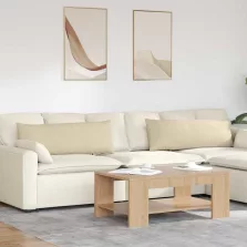 vidaXL Kanapé párnák 2 pcs Krém 120 x 40 cm szövet