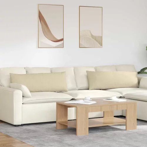 vidaXL Kanapé párnák 2 pcs Krém 120 x 40 cm szövet