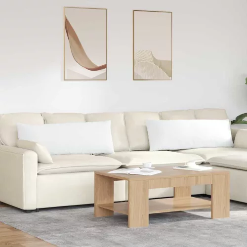 vidaXL Kanapé párnák 2 pcs Fehér 120 x 40 cm szövet