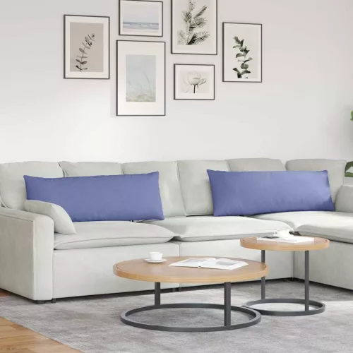 vidaXL Kanapé párnák 2 pcs Kék 120 x 40 cm szövet