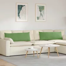   vidaXL Kanapé párnák 2 pcs Világos zöld 120 x 40 cm Bársonyos szövet