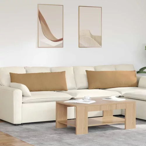 vidaXL Kanapé párnák 2 pcs Barna 120 x 40 cm Bársonyos szövet