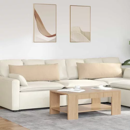 vidaXL Kanapé párnák 2 pcs Krém 120 x 40 cm szövet