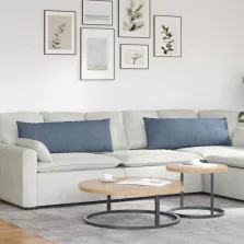   vidaXL Kanapé párnák 2 pcs Kék 120 x 40 cm Bársonyos szövet