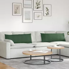   vidaXL Kanapé párnák 2 pcs Sötétzöld 120 x 40 cm Bársonyos szövet