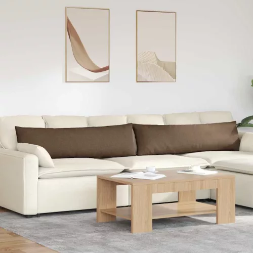 vidaXL Kanapé párnák 2 pcs Barna 145 x 40 cm szövet