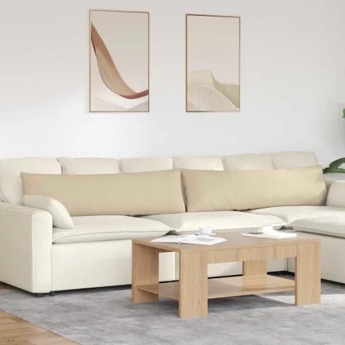 vidaXL Kanapé párnák 2 pcs Krém 145 x 40 cm szövet