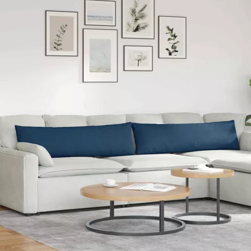 vidaXL Kanapé párnák 2 pcs Kék 145 x 40 cm szövet
