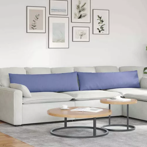 vidaXL Kanapé párnák 2 pcs Kék 145 x 40 cm szövet