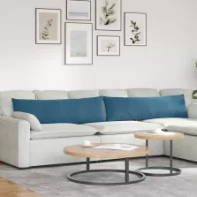   vidaXL Kanapé párnák 2 pcs Kék 145 x 40 cm Bársonyos szövet