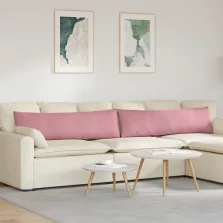   vidaXL Kanapé párnák 2 pcs Rózsaszín 145 x 40 cm Bársonyos szövet
