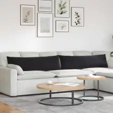   vidaXL Kanapé párnák 2 pcs Fekete 145 x 40 cm Bársonyos szövet