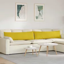   vidaXL Kanapé párnák 2 pcs Sárga 145 x 40 cm Bársonyos szövet