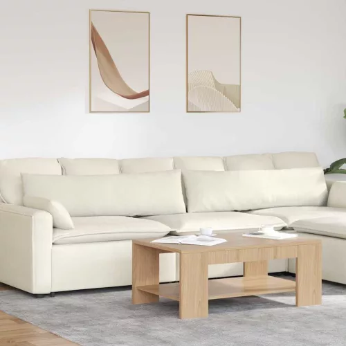 vidaXL Kanapé párnák 2 pcs Krém 145 x 40 cm Bársonyos szövet