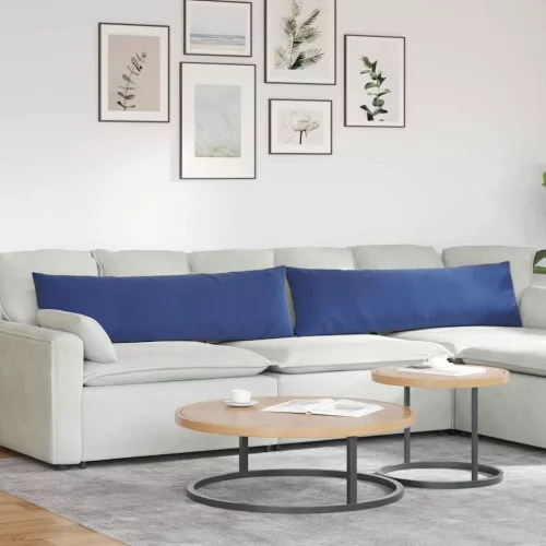 vidaXL Kanapé párnák 2 pcs Rendőrségi kék 145 x 40 cm Bársonyos szövet