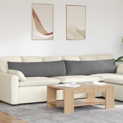 vidaXL Kanapé párnák 2 pcs Sötétszürke 145 x 40 cm szövet