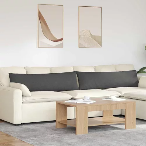 vidaXL Kanapé párnák 2 pcs Sötétszürke 145 x 40 cm Bársonyos szövet