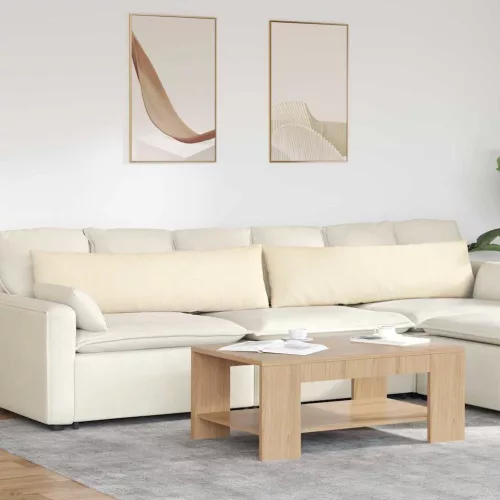 vidaXL Kanapé párnák 2 pcs Krém 145 x 40 cm Bársonyos szövet