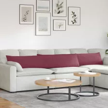 vidaXL Kanapé párnák 2 pcs Bordó 200 x 40 cm szövet