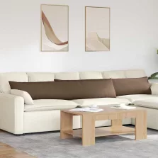 vidaXL Kanapé párnák 2 pcs Barna 200 x 40 cm szövet