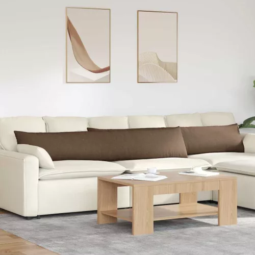 vidaXL Kanapé párnák 2 pcs Barna 200 x 40 cm szövet