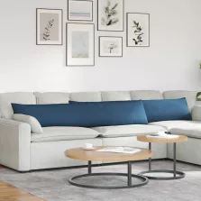 vidaXL Kanapé párnák 2 pcs Kék 200 x 40 cm szövet