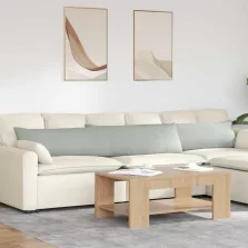   vidaXL Kanapé párnák 2 pcs Világosszürke 200 x 40 cm Bársonyos szövet