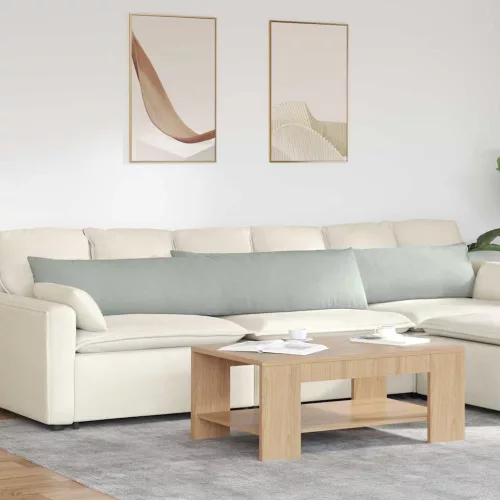 vidaXL Kanapé párnák 2 pcs Világosszürke 200 x 40 cm Bársonyos szövet
