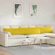   vidaXL Kanapé párnák 2 pcs Sárga 200 x 40 cm Bársonyos szövet