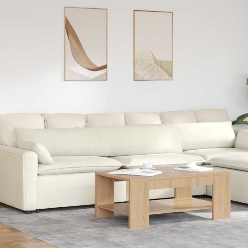 vidaXL Kanapé párnák 2 pcs Krém 200 x 40 cm Bársonyos szövet