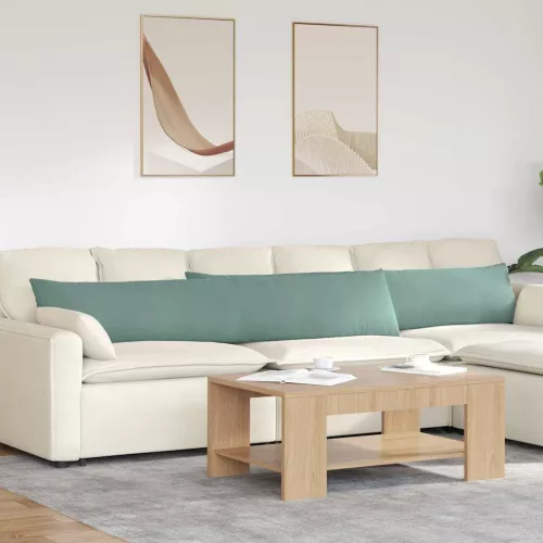 vidaXL Kanapé párnák 2 pcs Tengeri Zöld 200 x 40 cm Bársonyos szövet