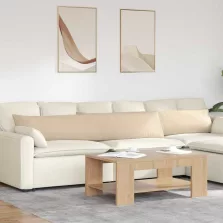vidaXL Kanapé párnák 2 pcs Krém 200 x 40 cm szövet