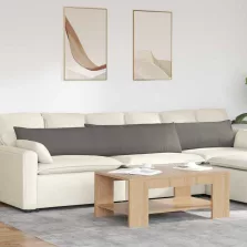   vidaXL Kanapé párnák 2 pcs Világosszürke 200 x 40 cm Bársonyos szövet