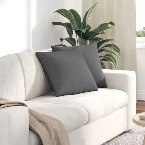 vidaXL Kanapé párnák 2 pcs Sötétszürke 45 x 45 cm szövet