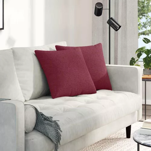vidaXL Kanapé párnák 2 pcs Bordó 45 x 45 cm szövet