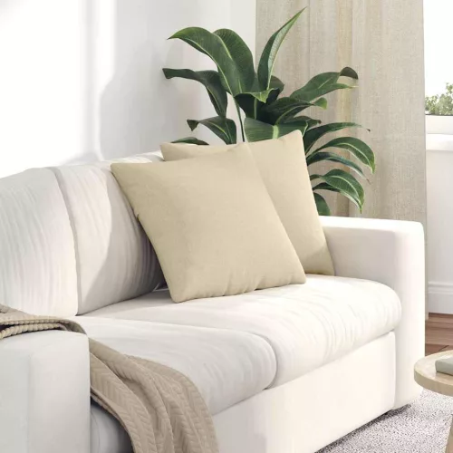 vidaXL Kanapé párnák 2 pcs Krém 45 x 45 cm szövet