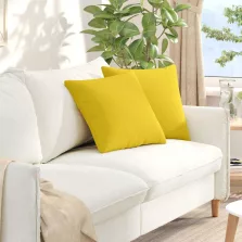   vidaXL Kanapé párnák 2 pcs Világos sárga 45 x 45 cm szövet