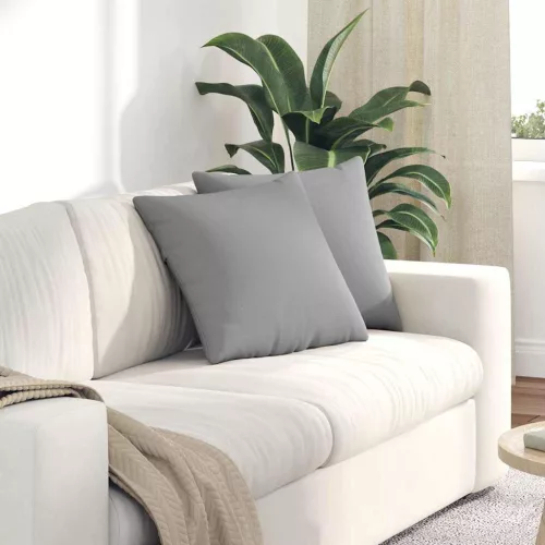 vidaXL Kanapé párnák 2 pcs Szürke 45 x 45 cm szövet