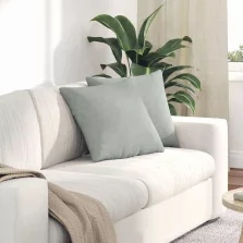   vidaXL Kanapé párnák 2 pcs Világosszürke 45 x 45 cm Bársonyos szövet