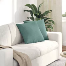   vidaXL Kanapé párnák 2 pcs Tengeri Zöld 45 x 45 cm Bársonyos szövet
