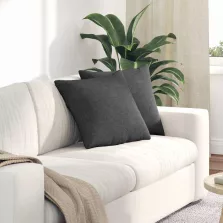   vidaXL Kanapé párnák 2 pcs Sötétszürke 45 x 45 cm Bársonyos szövet