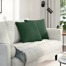   vidaXL Kanapé párnák 2 pcs Sötétzöld 45 x 45 cm Bársonyos szövet