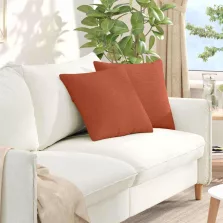   vidaXL Kanapé párnák 2 pcs Piros Narancs 45 x 45 cm Bársonyos szövet