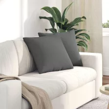   vidaXL Kanapé párnák 2 pcs Sötétszürke 50 x 50 cm szövet