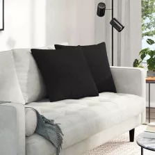 vidaXL Kanapé párnák 2 pcs Fekete 50 x 50 cm szövet
